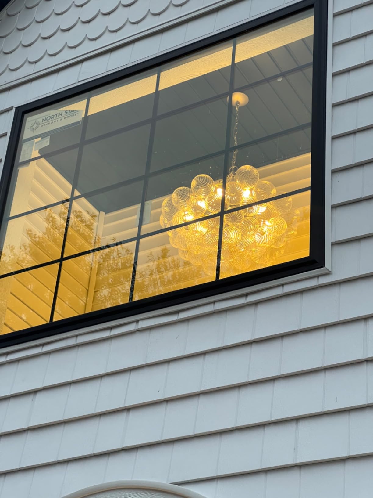 Modern Glass Bubbles Chandelier Talia Style Ribbed Clear Glass Ball review Fredericksen 00