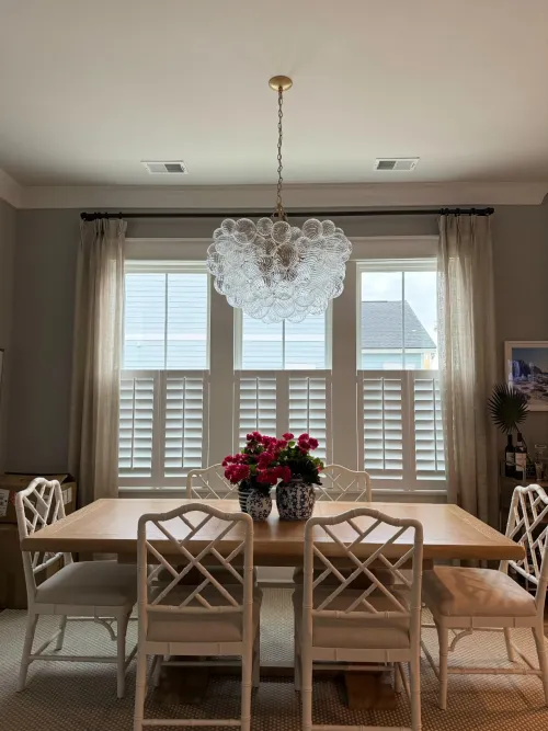 Modern Glass Bubbles Chandelier Talia Style Ribbed Clear Glass Ball review Lisa