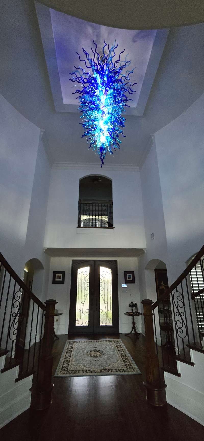 Large Modern Chandeliers For High Ceilings  Chihuly Style Chandelier (Blue) review kalbilim 00