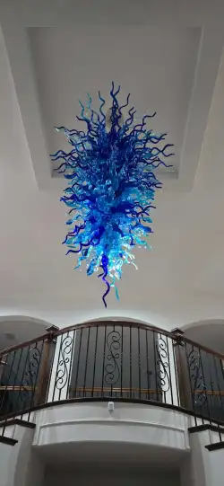 Large Modern Chandeliers For High Ceilings  Chihuly Style Chandelier (Blue) review kalbilim 03