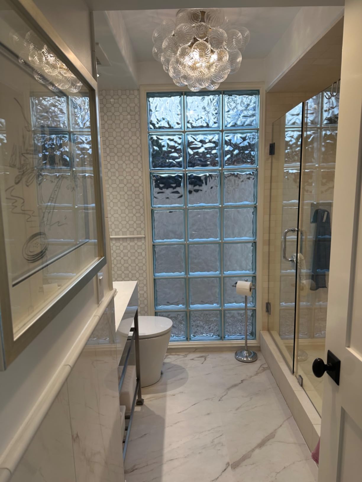 Bubble Glass Ceiling Light Talia Style Brass Finish review Jenn Kwik Vehrs 02