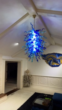 Large Modern Chandeliers For High Ceilings  Chihuly Style Chandelier (Blue) review Ramon