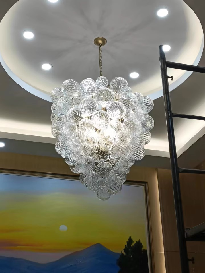 Glass Bubble Light Fixture Big Bubble Chandelier review Amber Grace