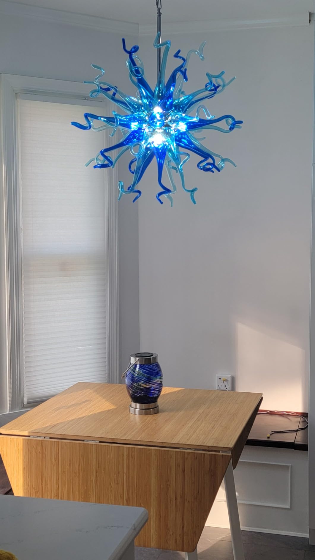 Chihuly Style Chandeliers Sputnik Pendant Light (Light Azure And Blue ) review Jamie burdick