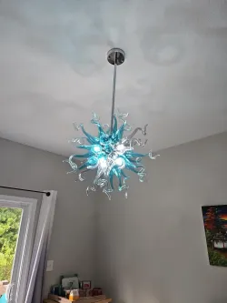 Chihuly Style Chandeliers Sputnik Pendant Light  (Blue And Grey) review Joanie Pereira 03