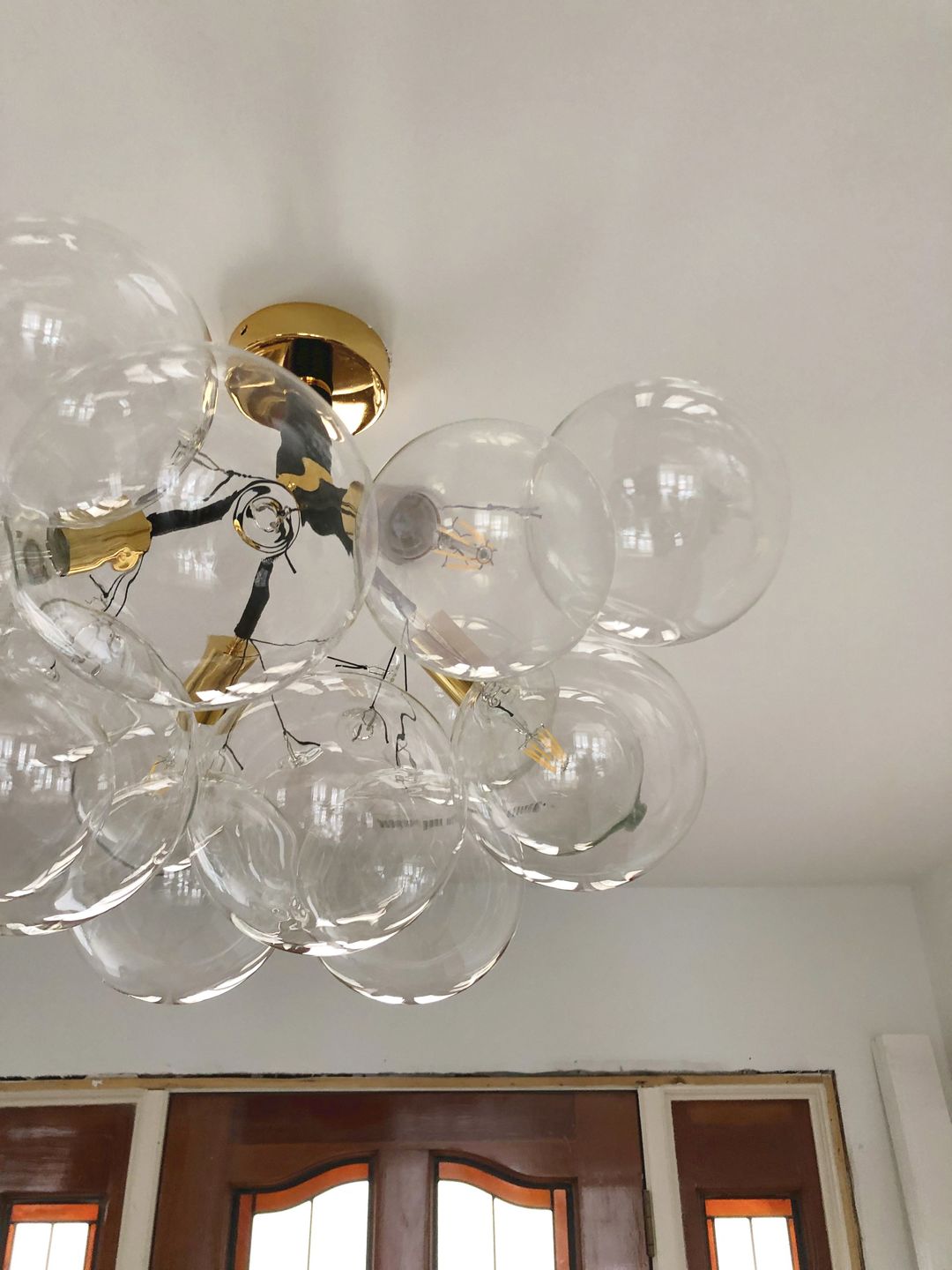 Modern Glass Bubble Chandelier/Semiflush Cluster Style review Eve