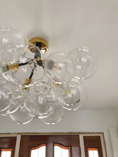 Modern Glass Bubble Chandelier/Semiflush Cluster Style review Eve