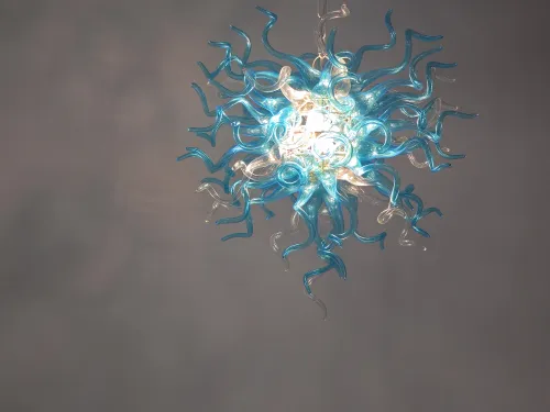 Chihuly Style Chandeliers Hand Blown Glass Chandelier(Blue) review James