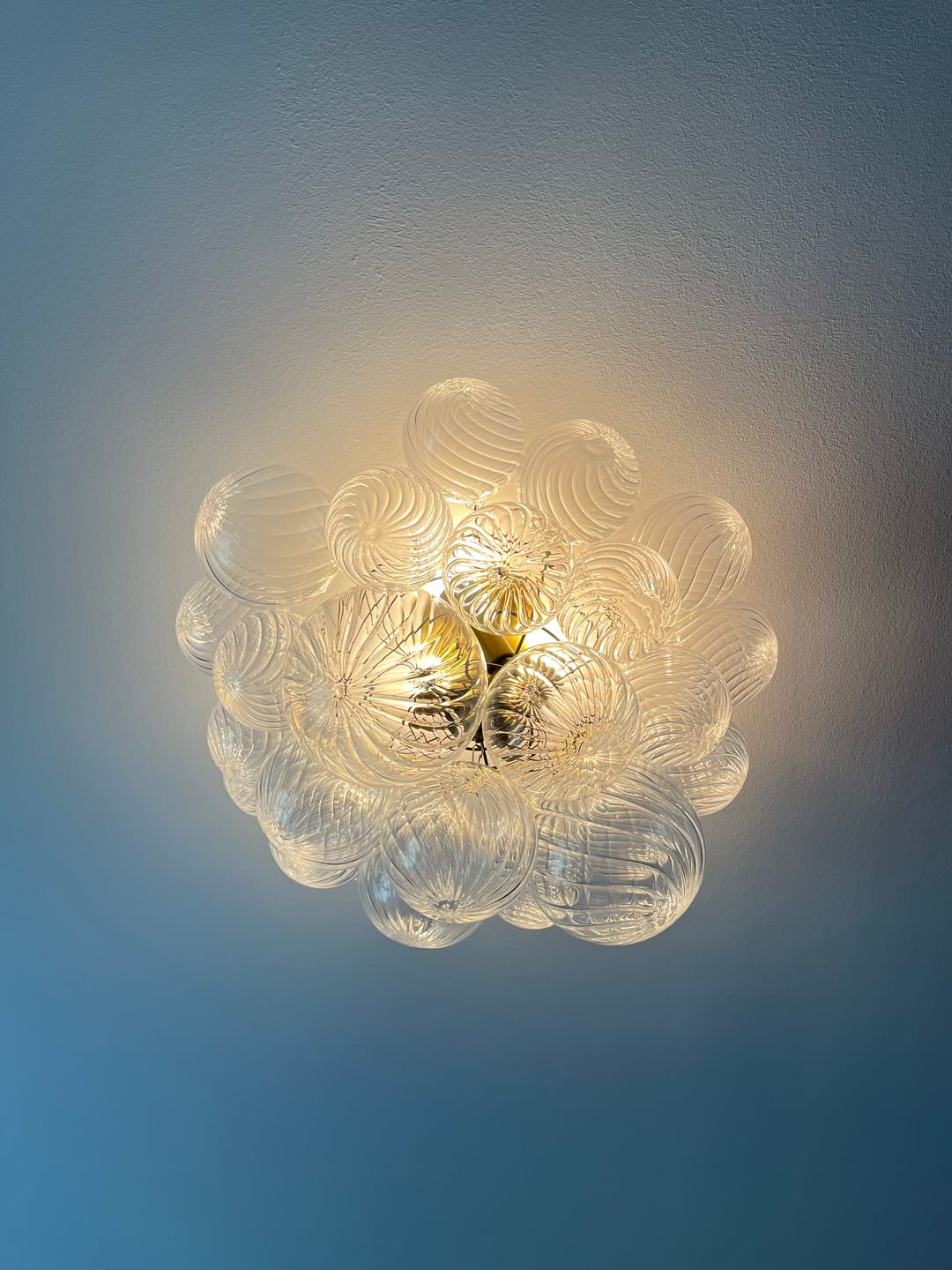 Bubble Glass Ceiling Light Talia Style Brass Finish review Kathy
