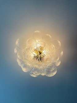 Bubble Glass Ceiling Light Talia Style Brass Finish review Kathy