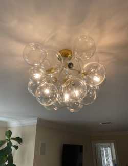 Modern Glass Bubble Chandelier/Semiflush Cluster Style review Carmelo