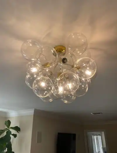 Modern Glass Bubble Chandelier/Semiflush Cluster Style review Carmelo