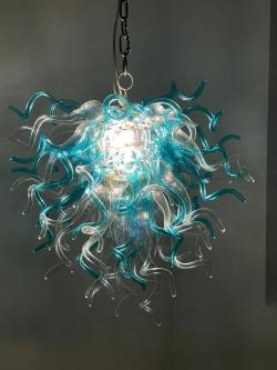 Chihuly Style Chandeliers(Blue to Clear Ombré)(3 Size) review Apala 02