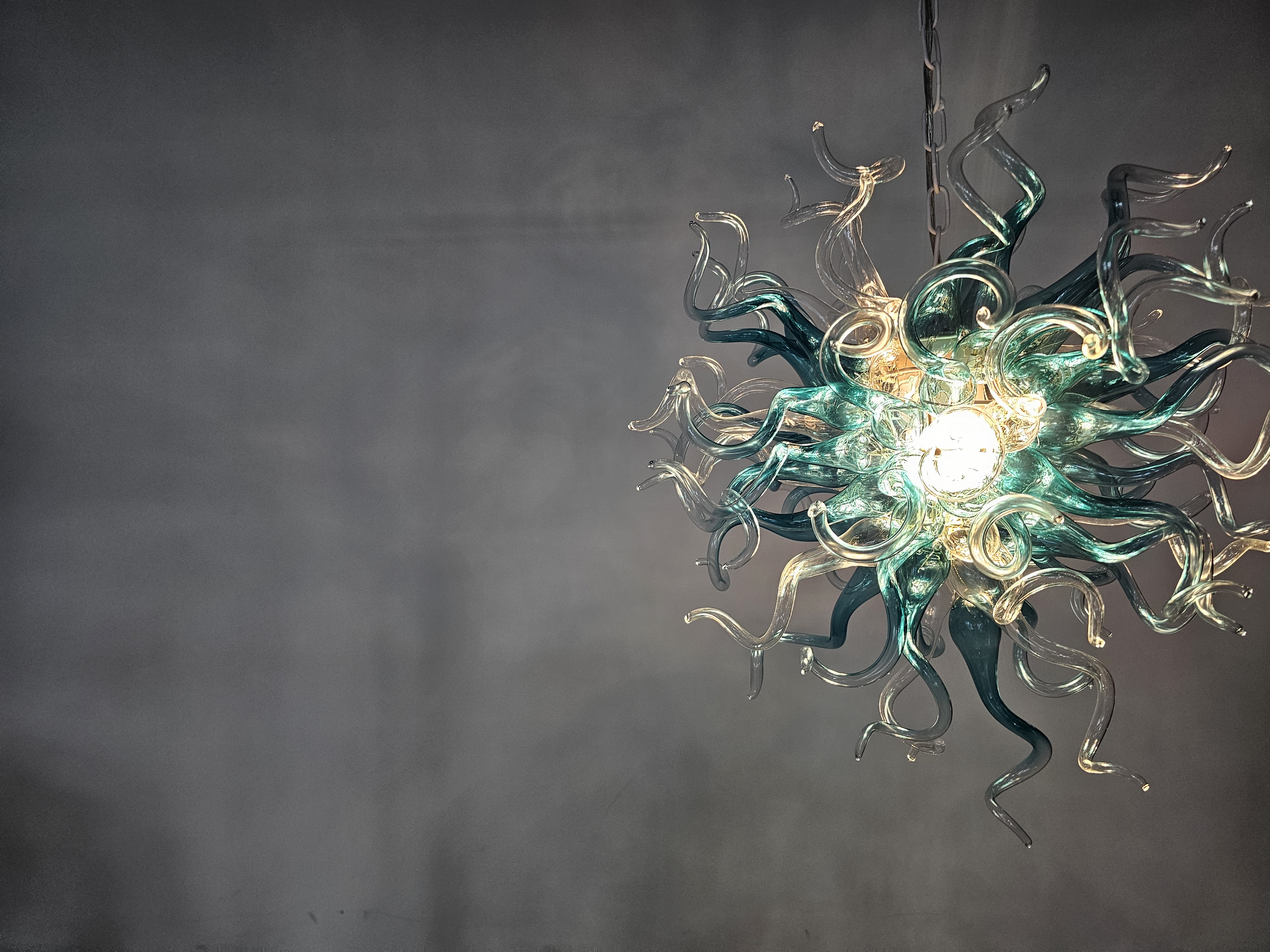 Chihuly Style Chandeliers(Blue to Clear Ombré)(3 Size) review rachel 00