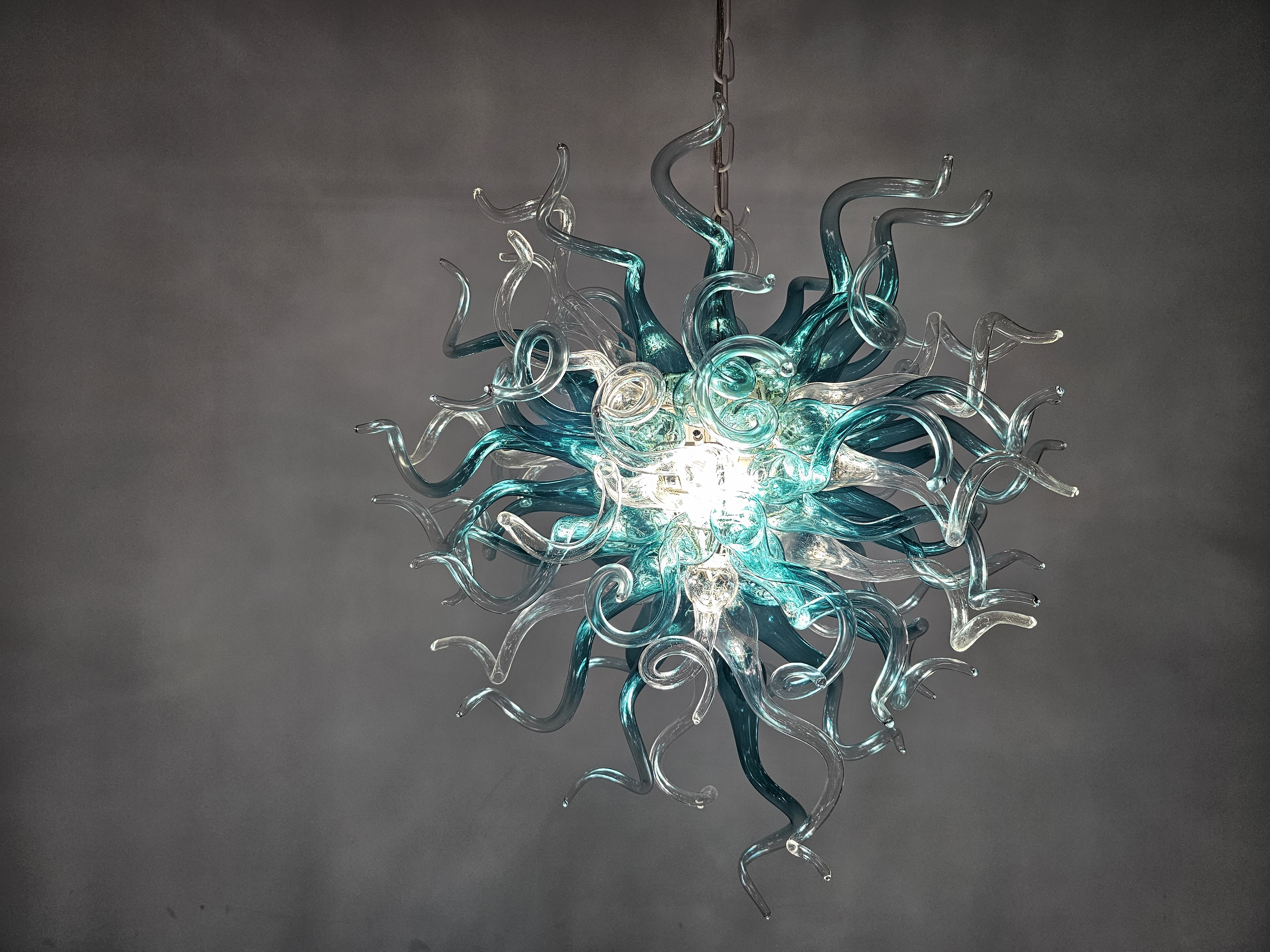 Chihuly Style Chandeliers(Blue to Clear Ombré)(3 Size) review rachel 01