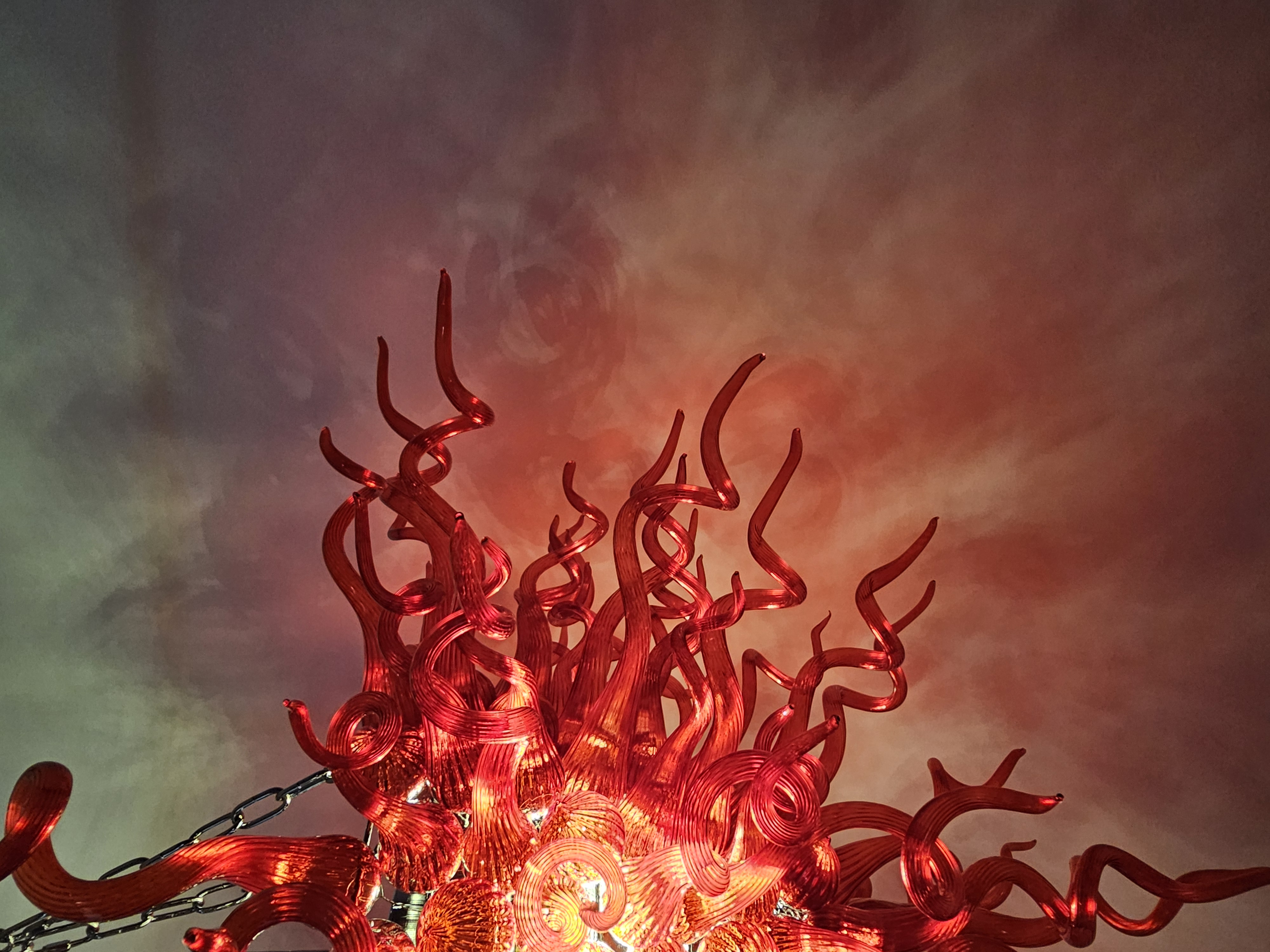 Chihuly Style Chandelier Hand Blown Glass Chandelier (Dark Red)  review Jason 01