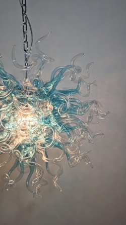 Chihuly Style Chandeliers(Blue to Clear Ombré)(3 Size) review Maryslilla 02