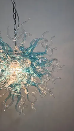 Chihuly Style Chandeliers(Blue to Clear Ombré)(3 Size) review Maryslilla 02
