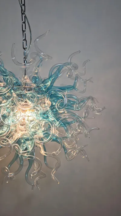 Chihuly Style Chandeliers(Blue to Clear Ombré)(3 Size) review Maryslilla 01