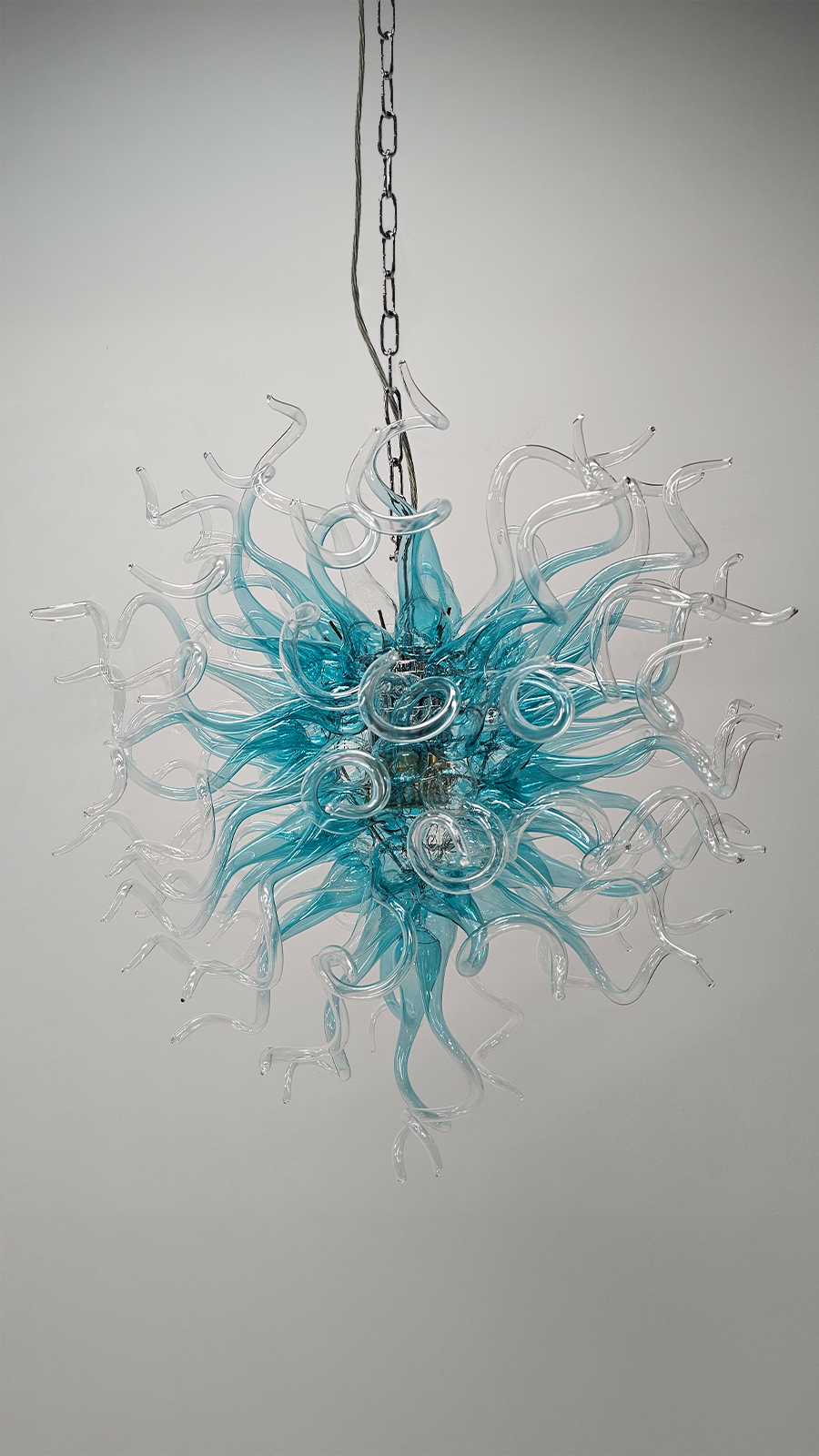 Chihuly Style Chandeliers(Blue to Clear Ombré)(3 Size) review Maryslilla 02