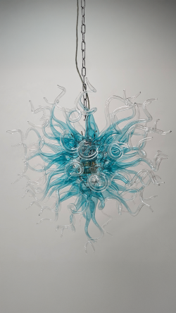Chihuly Style Chandeliers(Blue to Clear Ombré)(3 Size) review Maryslilla 03