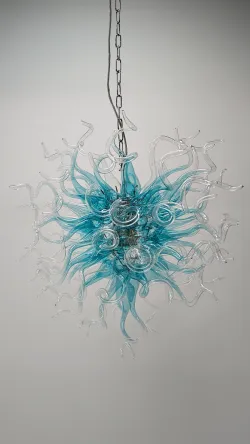 Chihuly Style Chandeliers(Blue to Clear Ombré)(3 Size) review Maryslilla 03