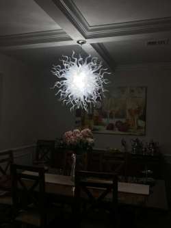 Chihuly Style Chandelier Hand Blown Glass Chandelier (Clear) review Arthur 01