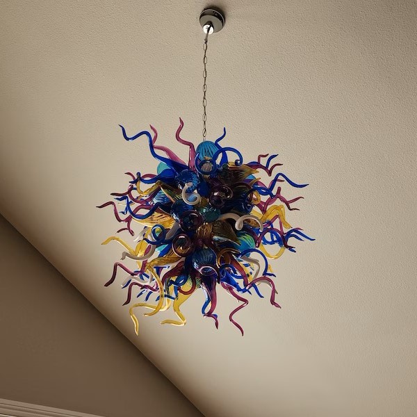 Chihuly Glass Chandelier Hand Blown Glass Chandelier (Multi Colors) review Olmonegro