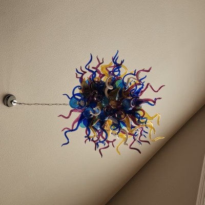 Chihuly Glass Chandelier Hand Blown Glass Chandelier (Multi Colors) review Olmonegro