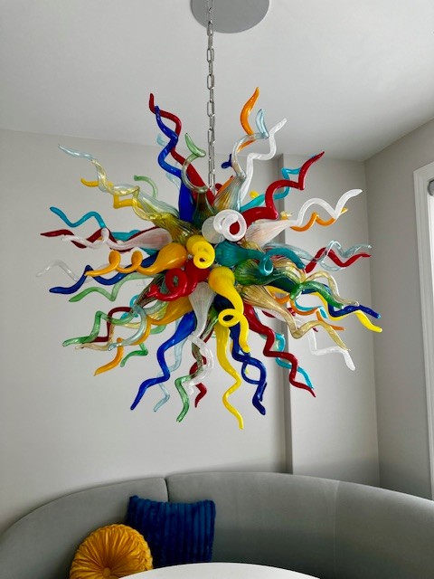 Chihuly Glass Chandelier Hand Blown Chandelier(Multi Colors) review Anne 00