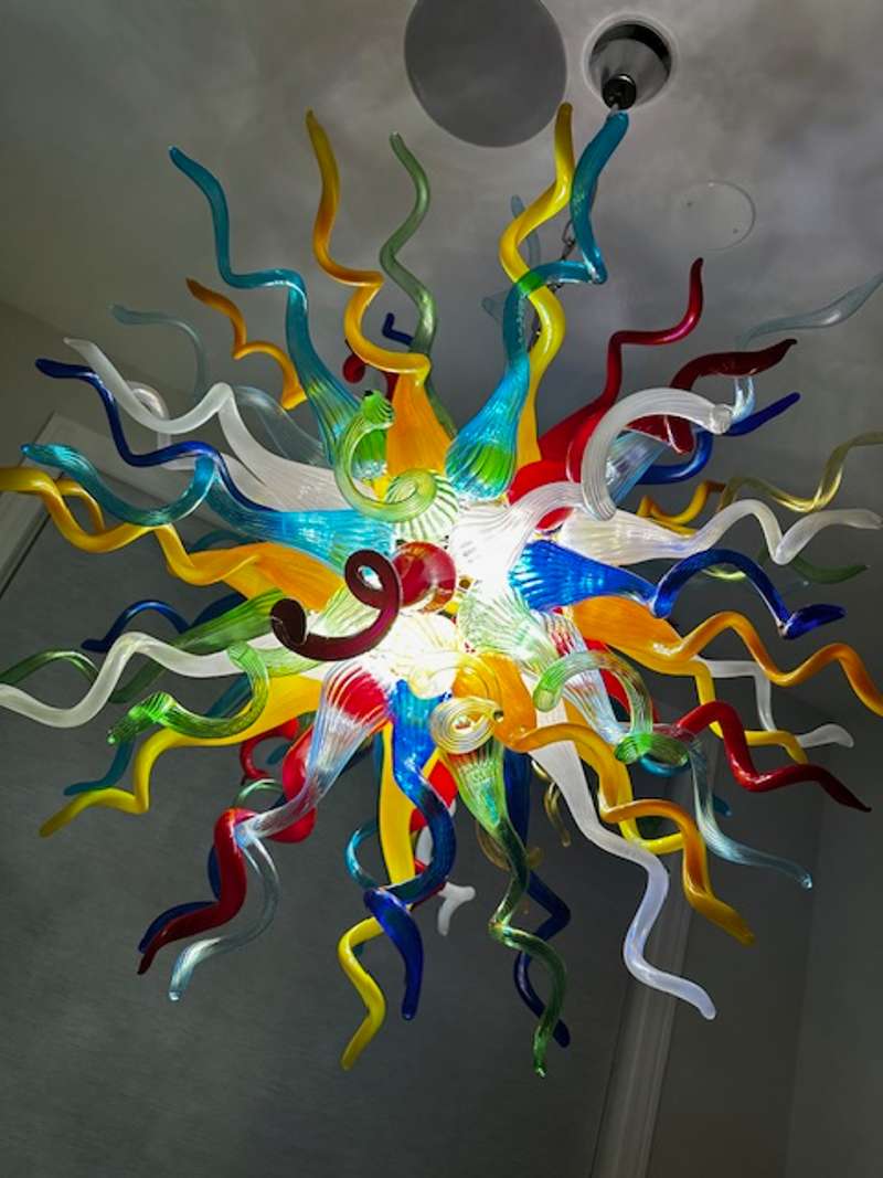 Chihuly Glass Chandelier Hand Blown Chandelier(Multi Colors) review Anne 02