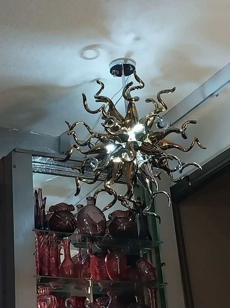 Sputnik Pendant Light Chihuly Style Chandeliers (Golden And Silver) review Betten 00