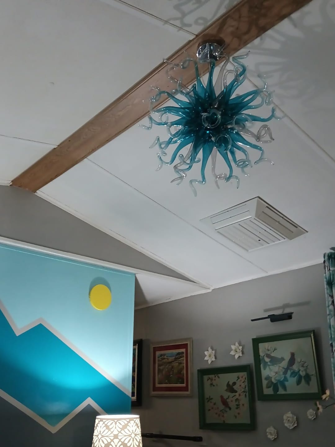 Chihuly Style Chandeliers Sputnik Pendant Light  (Blue And Grey) review Laur