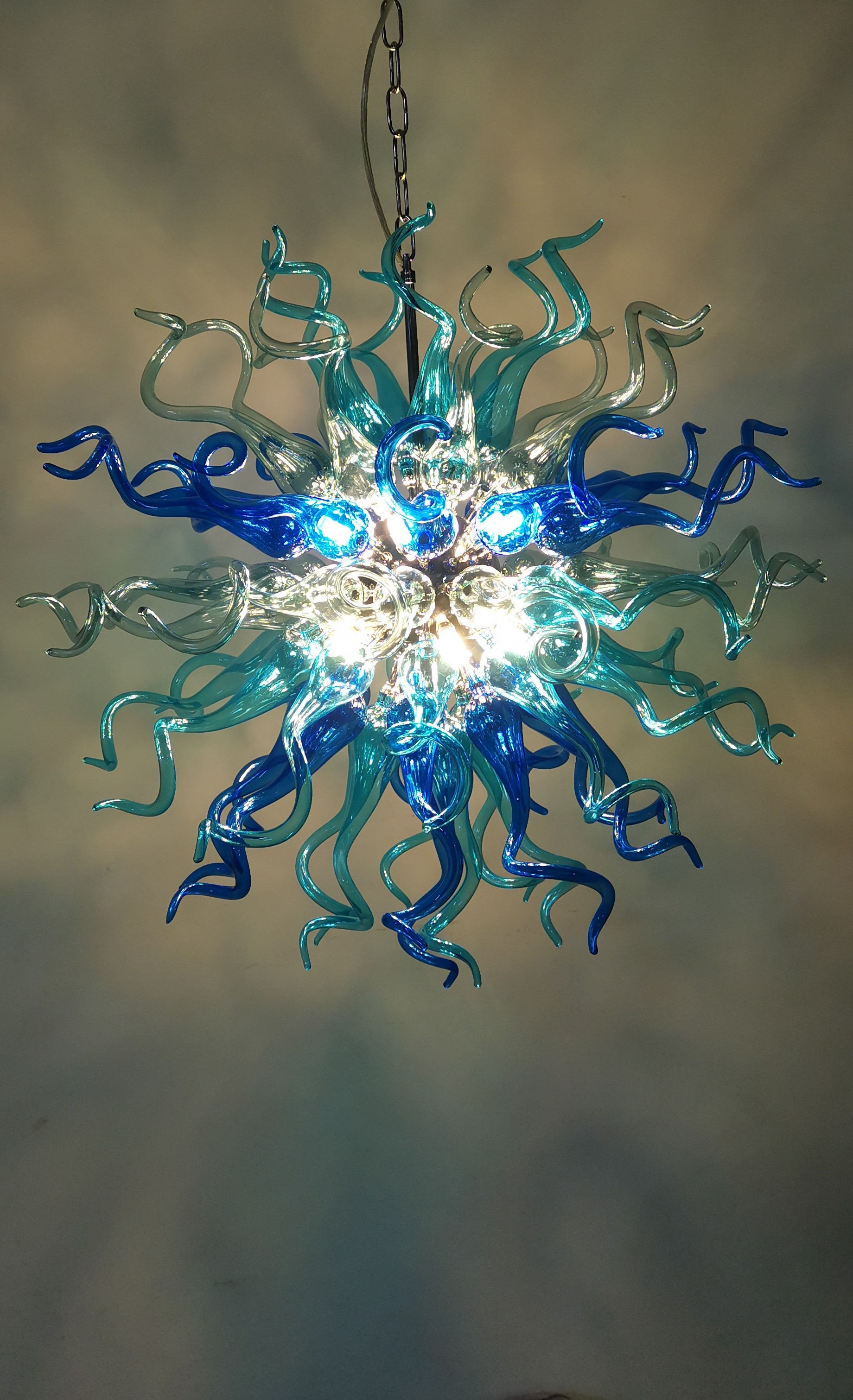 Chihuly Style Chandeliers Sputnik Pendant Light (Light Azure And Blue ) review CHIRIS