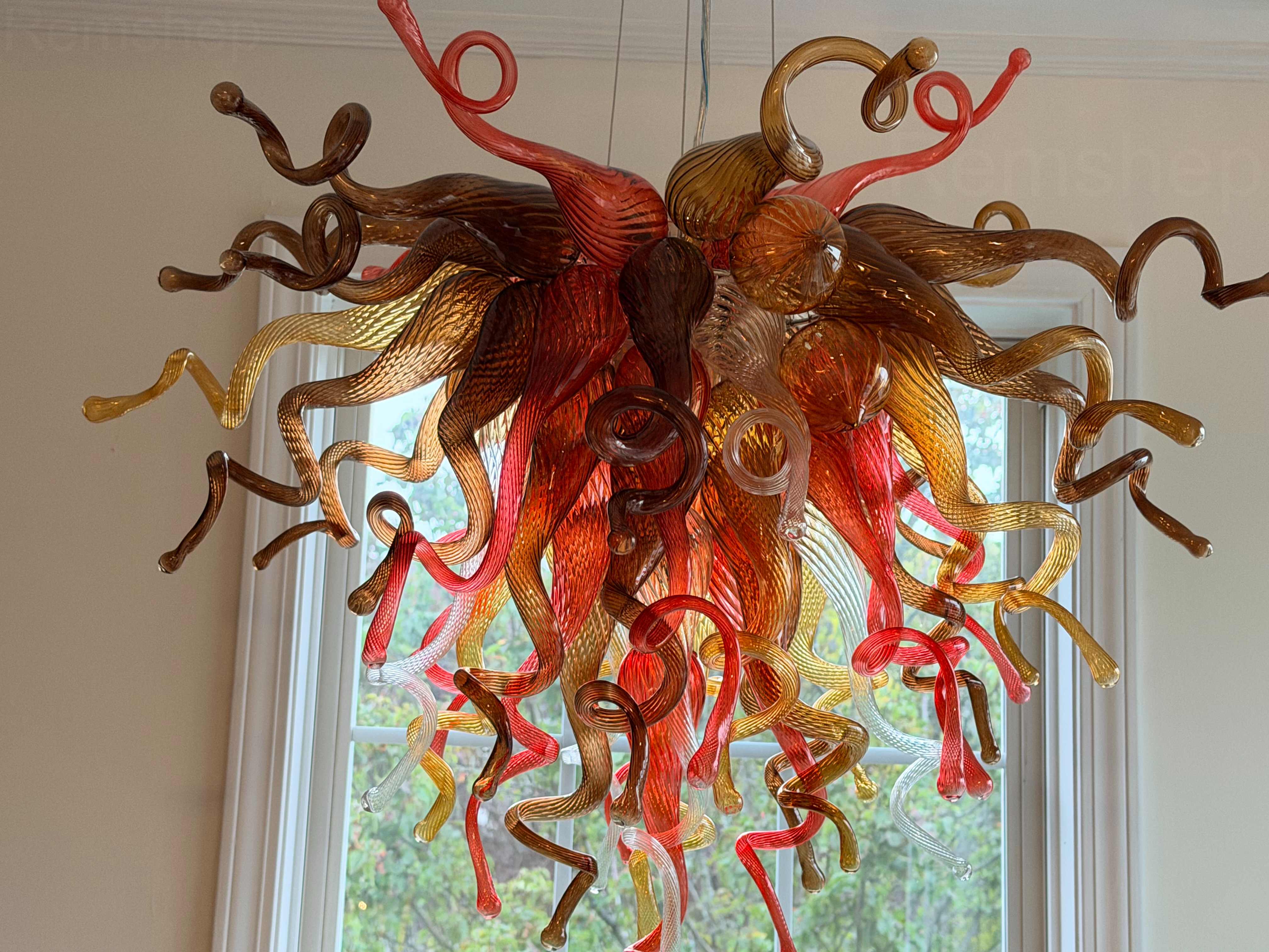 Hand Blown Murano Glass Chandelier(Coffee, Amber and Red) review Joseph 00