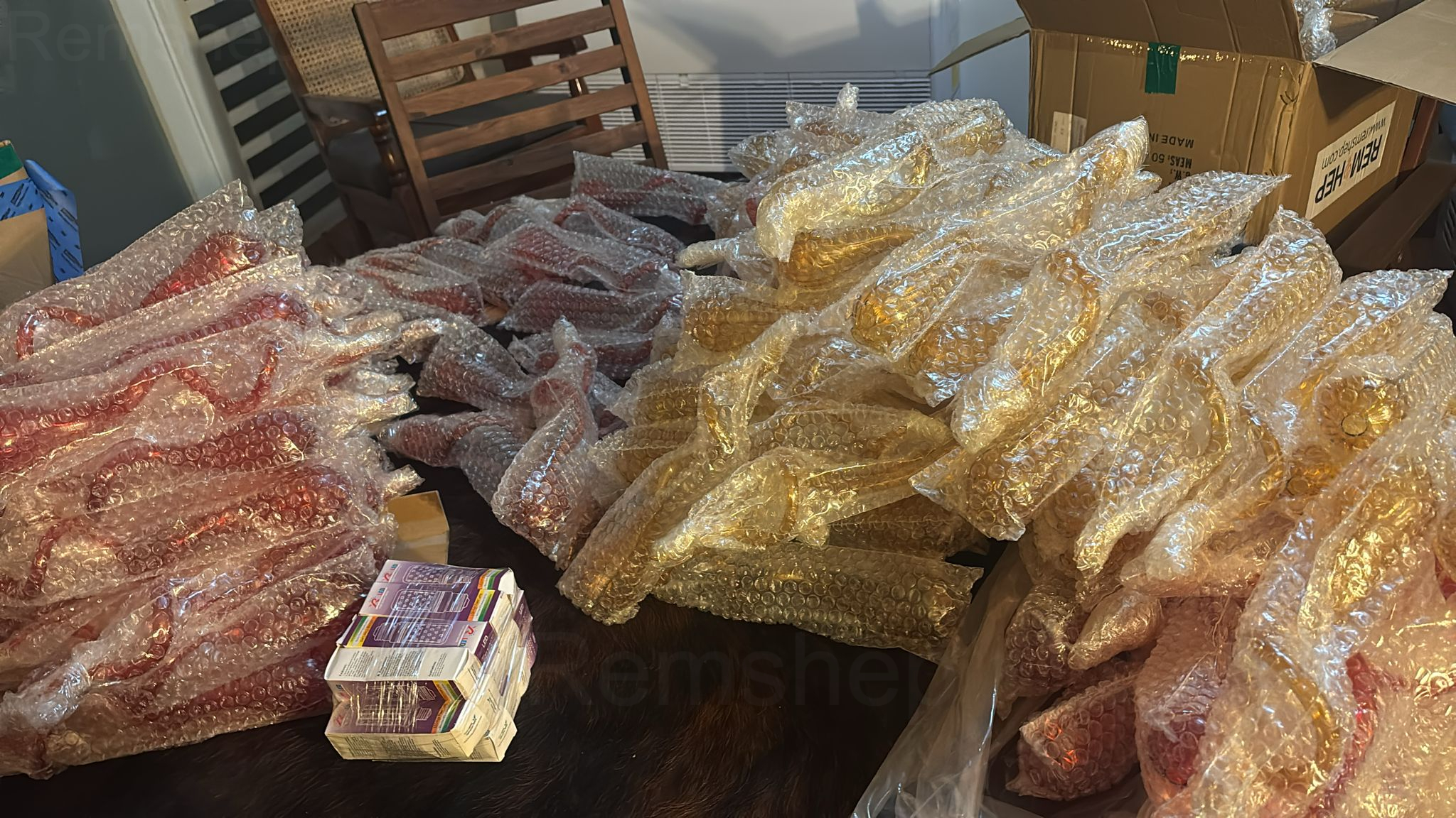 Hand Blown Glass Chandelier Chihuly Style Chandelier For Sale (Amber And Red) review Kelly 05