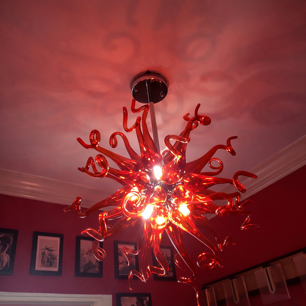 Sputnik Pendant Light Chihuly Style Chandeliers (Red Color)  review Alex