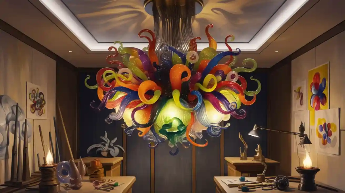 Chihuly Style Chandelier