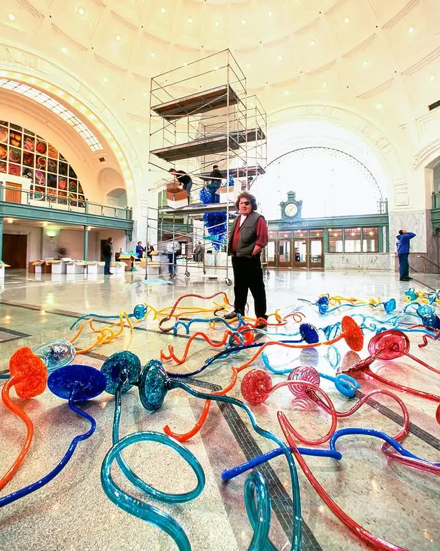 Chihuly Style Chandelier