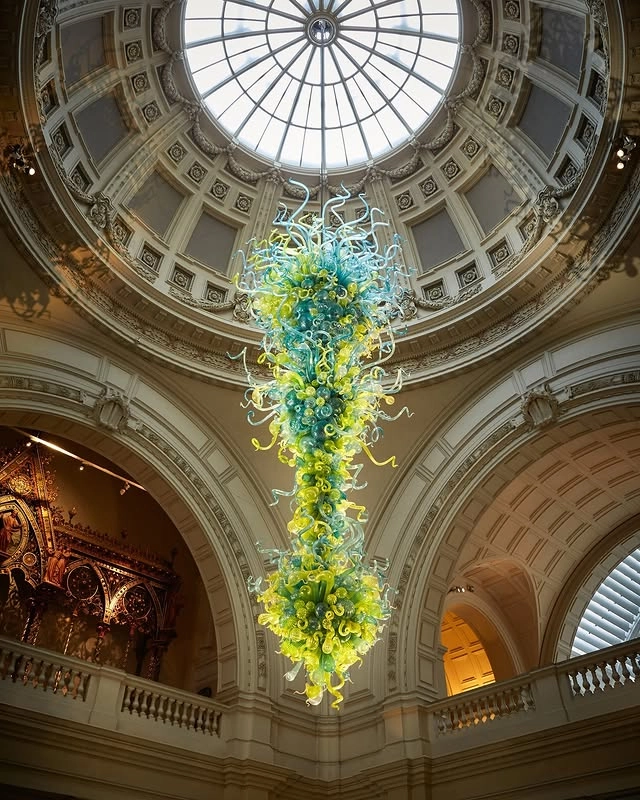 Green Murano Glass Chandelier