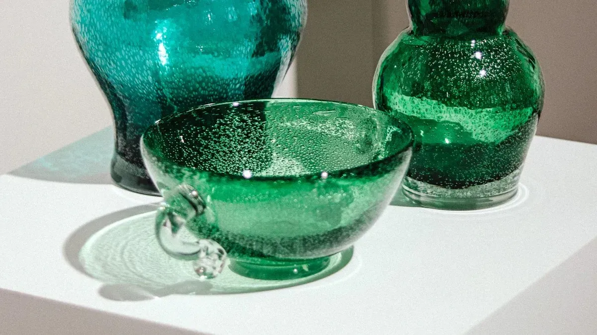 Green Murano glass