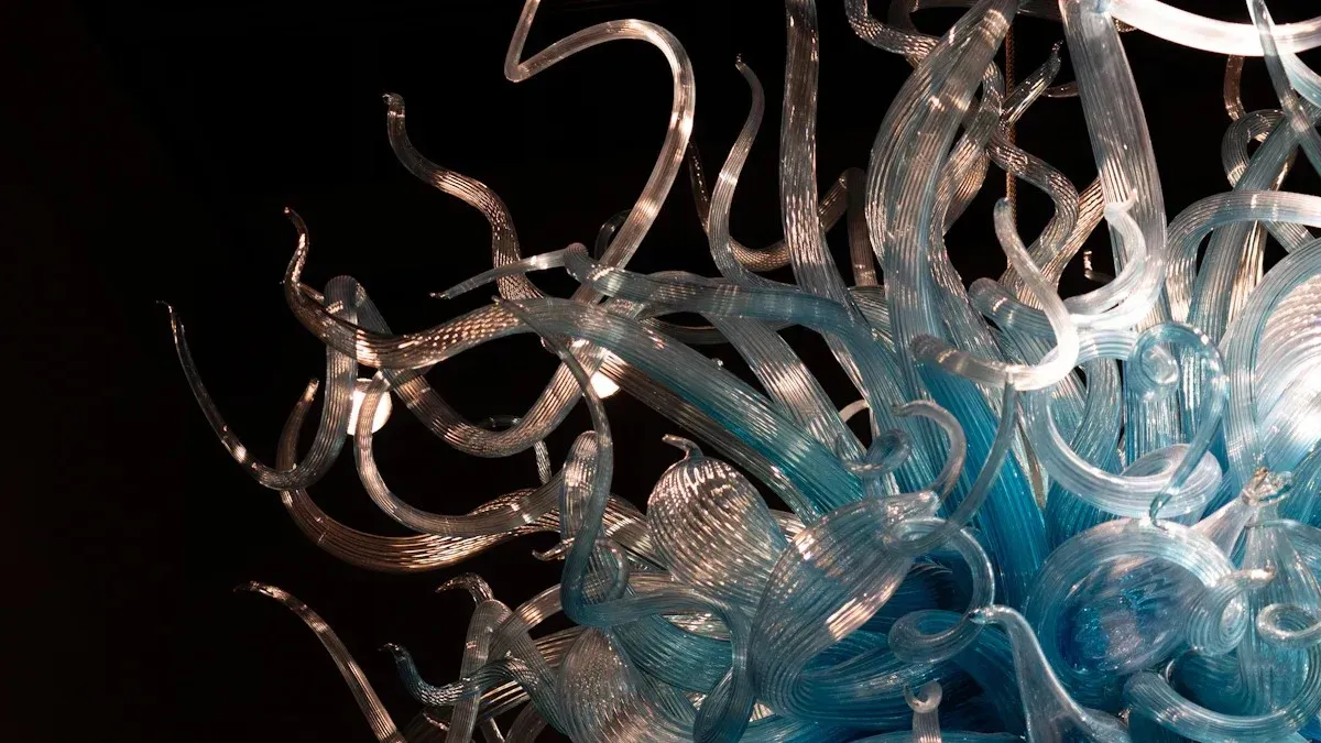 Hand Blown Glass Chandeliers
