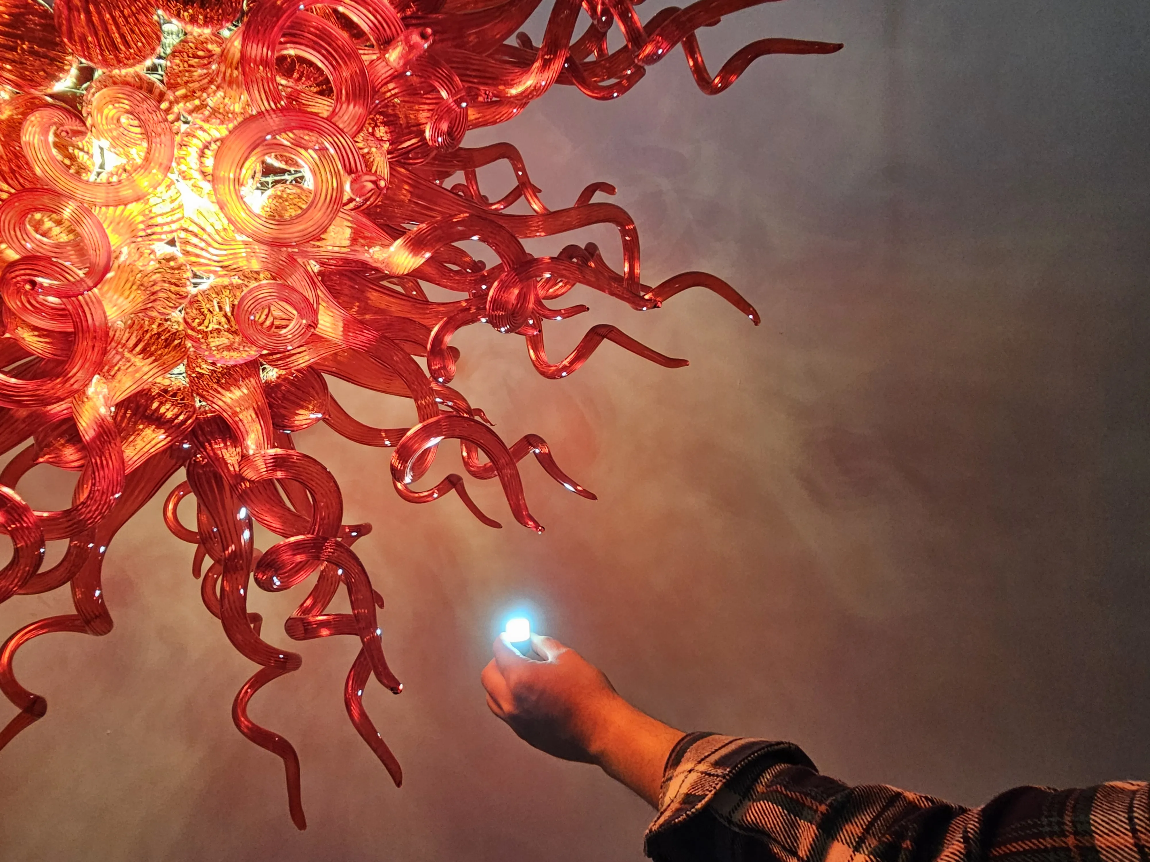 Red Chihuly Glass Chandelier