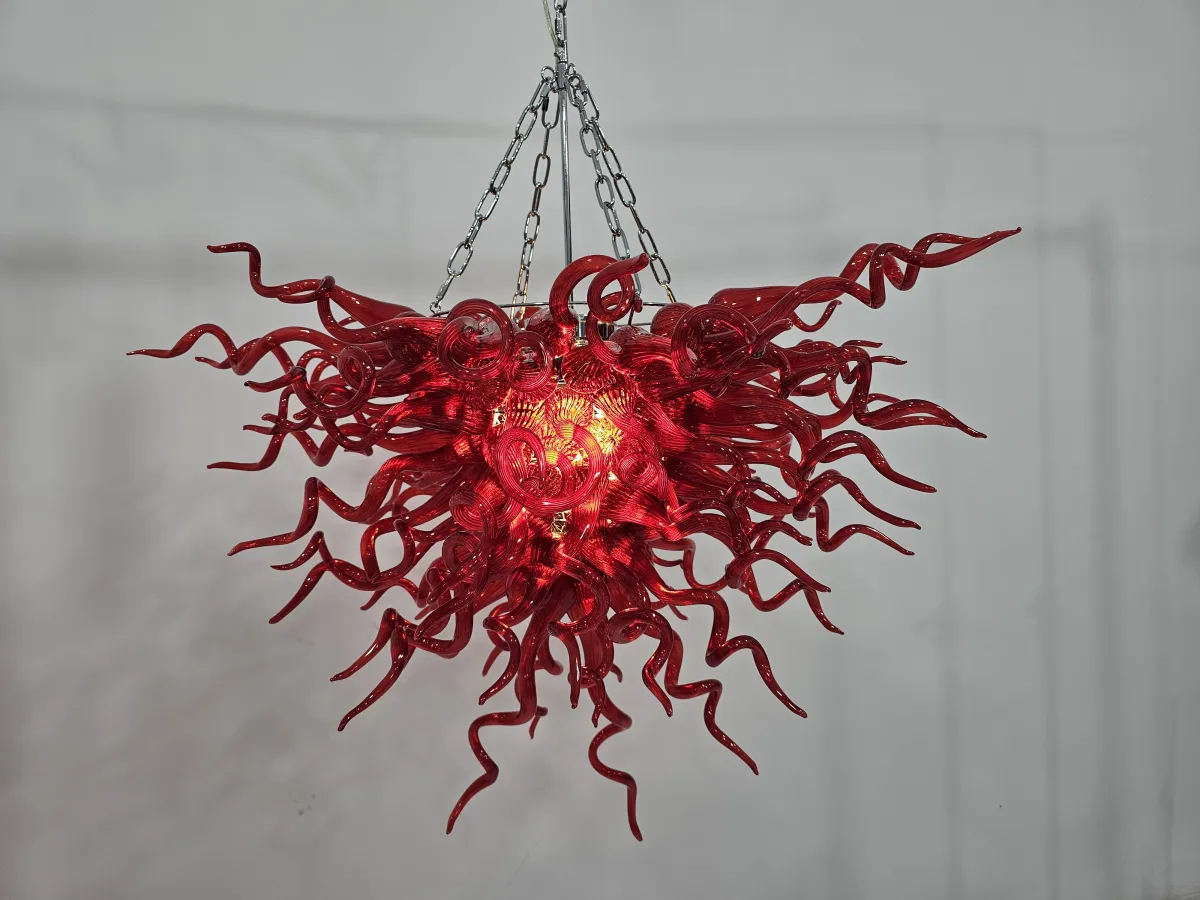Red Glass Chandeliers