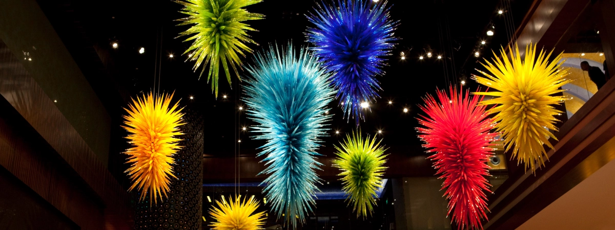 Handcrafted Colored Glass Chandeliers