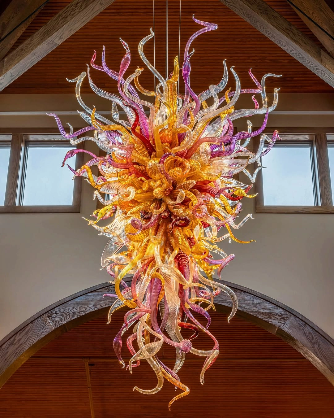 Large Glass Chandeliers