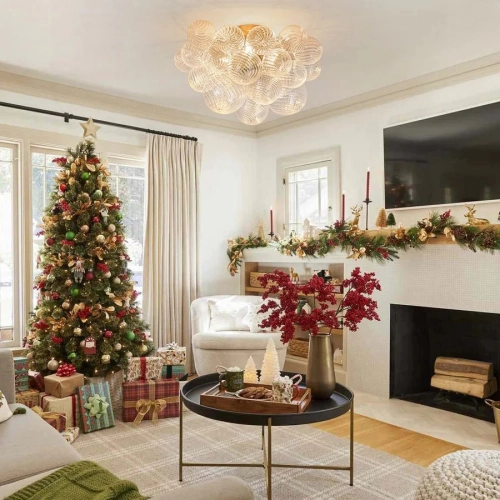 Clear Bubble Chandeliers: Maximizing Visual Space While Making a Design Statement