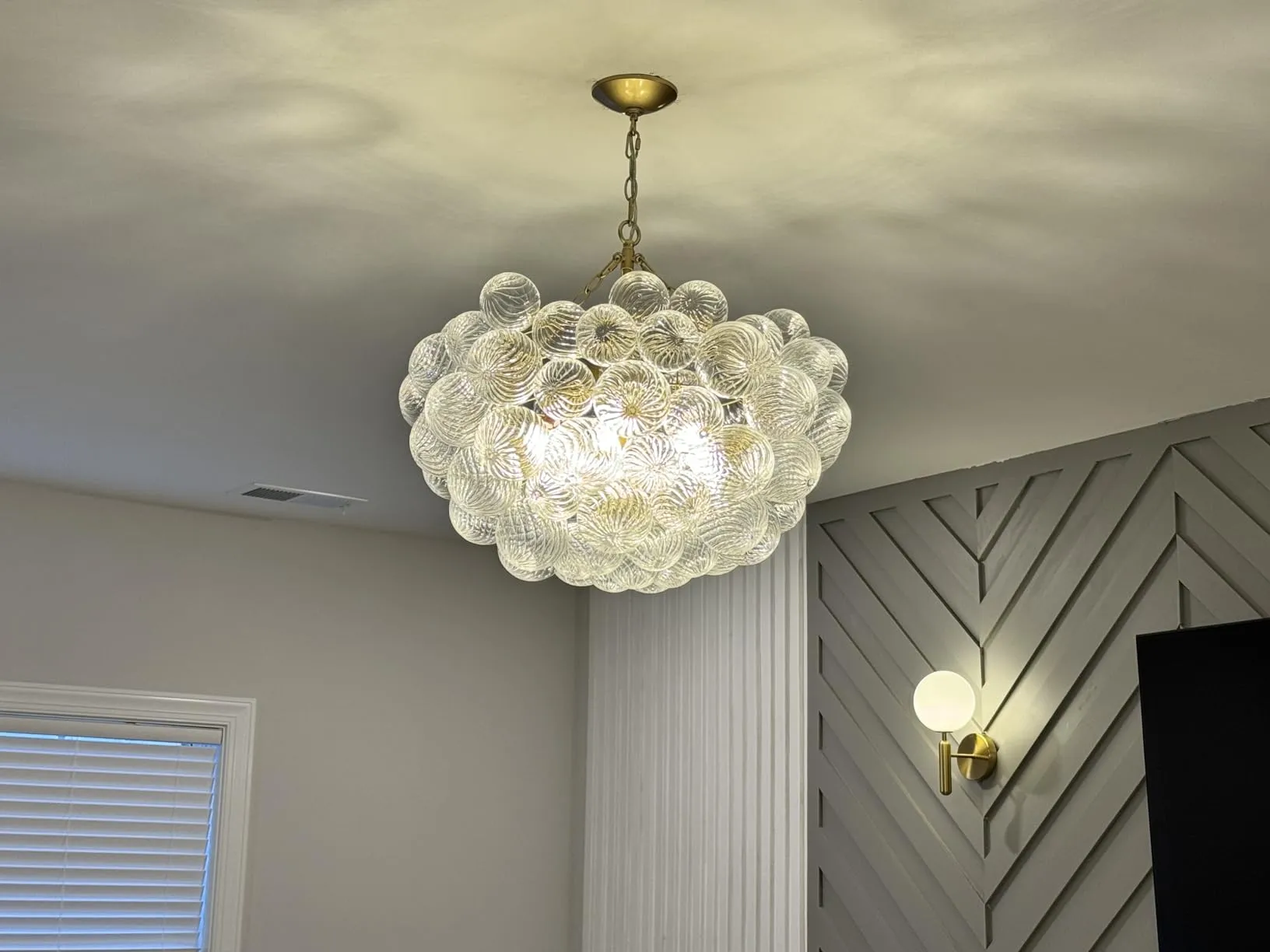 Frosted Bubble Chandeliers