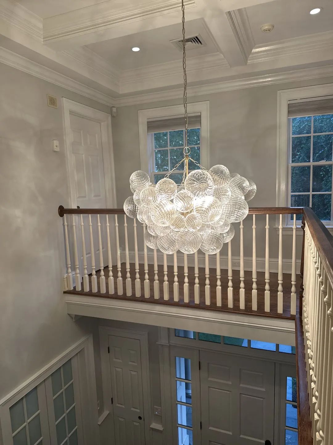 Frosted Bubble Chandeliers