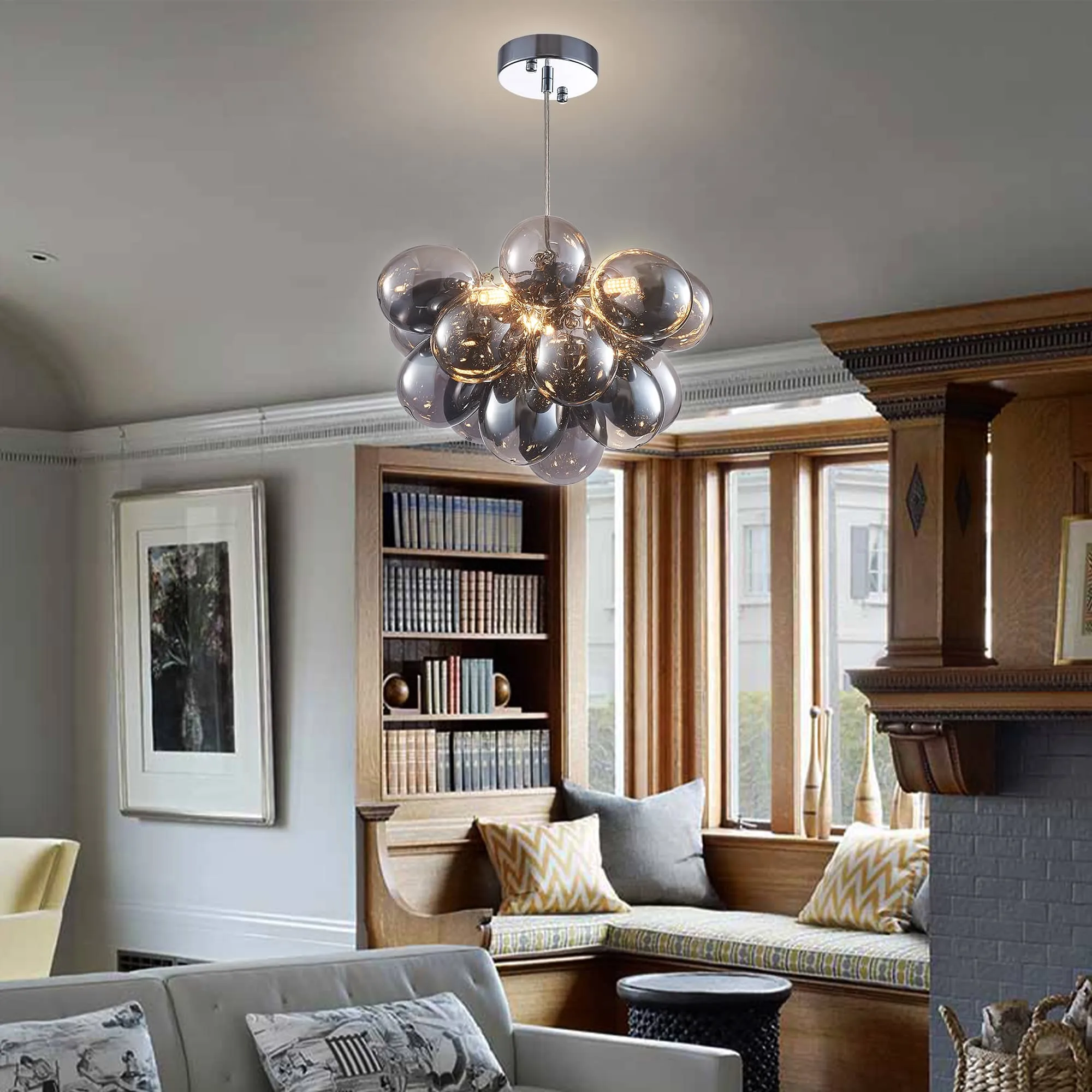 Black Bubble Chandeliers